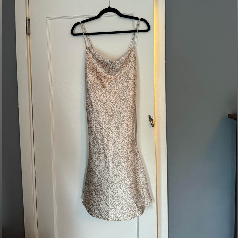 Abercrombie & Fitch Leopard Print Silk Shift Dress Size XL
